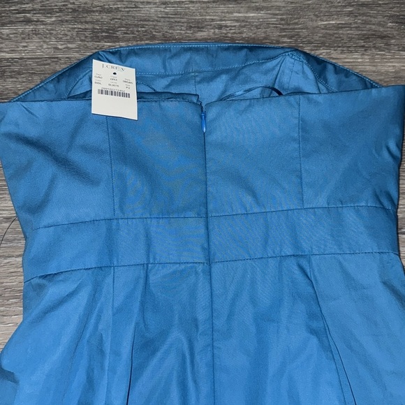 J. Crew Formal Cocktail Blue Strapless Mini Dress - Size 2P - Picture 4 of 10